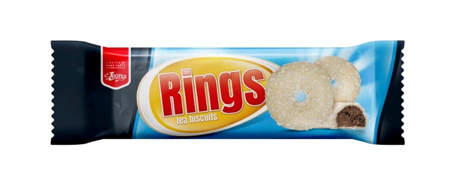 Rings Cocoa with White Compound Coating with Coconut